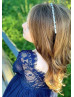 Long Sleeves Lace Tulle Ankle Length Flower Girl Dress
